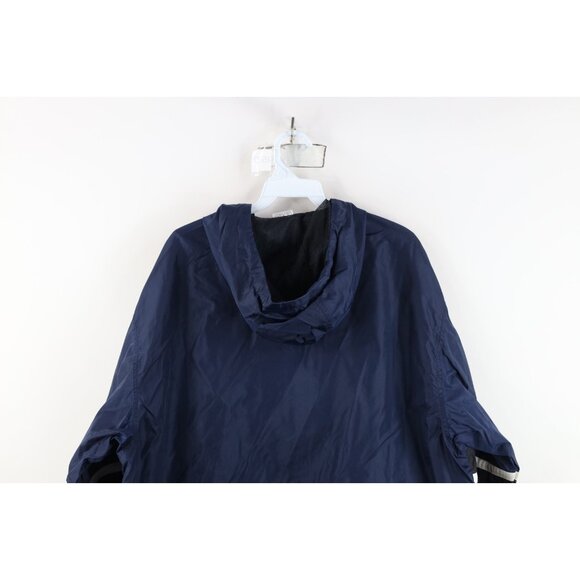 Vintage 90s Nike Mens Medium Travis Scott Mini Swoosh Hooded Anorak Jacket Blue - Picture 13 of 14